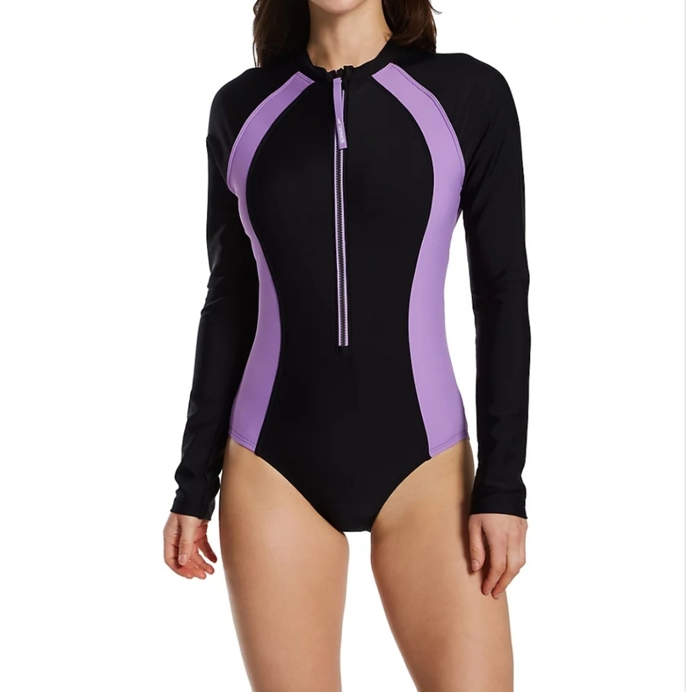 Speedo - Zip Front Paddle Swimsuit - Size 6 - NWT